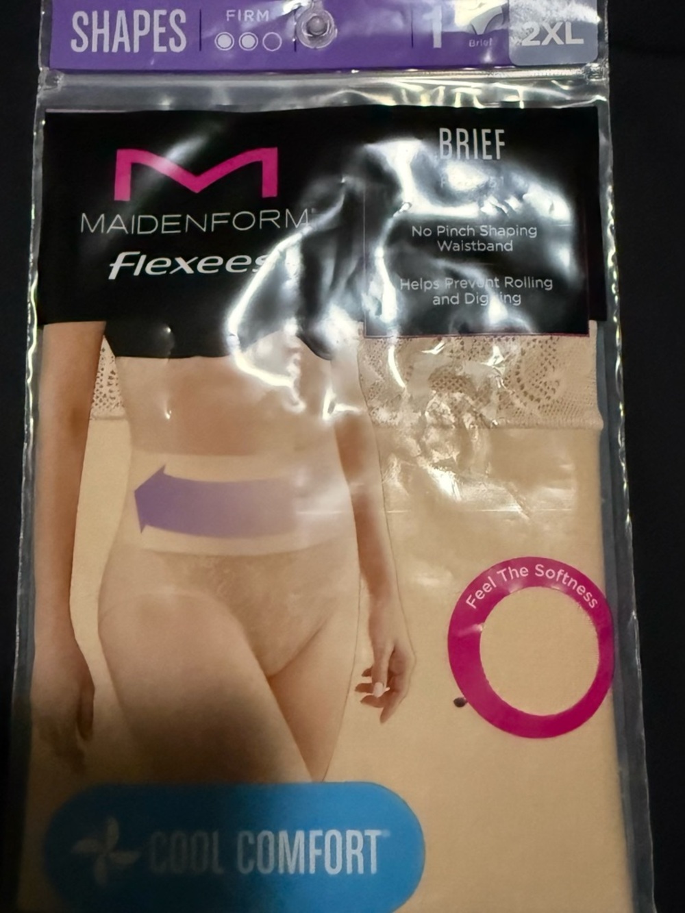 Maidenform Flexees Nude Briefs - Beige size 2XL